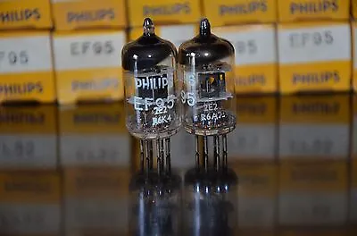 Matched Pair EF95 5654 6AK5W Mullard O Getter Rebranded Philips Yaqin Little Dot • $99.50