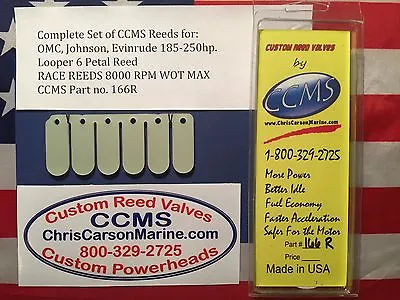 CCMS OMC Johnson Evinrude Race Outboard Reeds 185-250hp Looper PN166R • $135