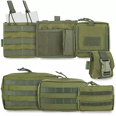 £10.80 • Buy OLIVE GREEN Bulldog MOLLE Pouches Tactical Military Army Airsoft Modular Holder