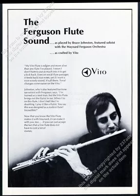 1974 Vito Flute Bruce Johnston Photo Vintage Print Ad • $9.99