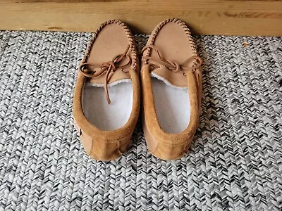 Laurentian Chief Moccasin Women's Sz 10 Moose Hide Slip On Soft Sole Brown Suede • $49