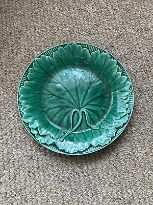 Vintage Wedgwood Majolica 1950s Green Leaf Cabbage Plate • £14.50