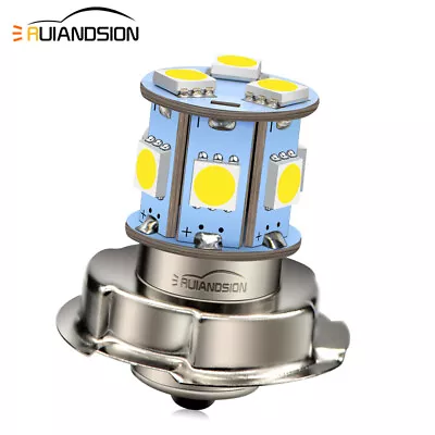 6V/ 10-80V P26S 5050 9 LED Motorbike Moped Front Light Headlight Bulb DRL White • $4.56