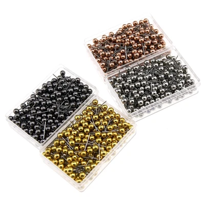 £8.74 • Buy 1000x Multicolored Map Tack Pins With Bead Head For Bulletin Board Craft Marking