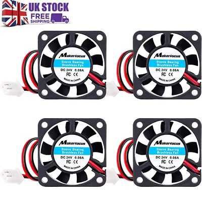 4pcs 40mm Fans DC 4010 Silent Cooling Fan For 3D Printer DVR Small Appliances UK • £9.49