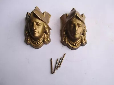 Vintage Mantle Clock Greek Roman Head Side Decorations Parts Crafts • $9.99