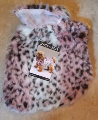 Zack & Zoey Faux Fur Deville Coat Sm Dogs Cats X Small Animal Print Lease Hole • $9.99