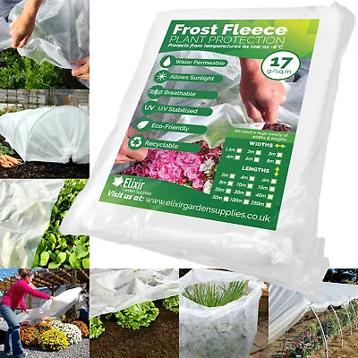 6.5m Wide Garden Frost Fleece | Cold Weather Winter Plant Protection | 5m-250m • £11.69