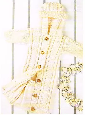 Baby Aran Sleeping Bag Cocoon Papoose Knitting Pattern In 3 Sizes. Boy Girl. • £2.99