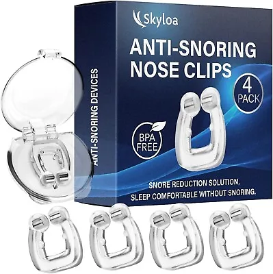 4PC Silicone Magnetic Anti Snore Nose Clip Stop Snoring Apnea Aid Device Stopper • $4.99