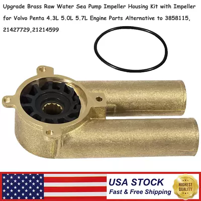 Raw Water Sea Pump Impeller Housing 3858115 For Volvo Penta V6 V8 4.3/5.0/5.7L • $98.59