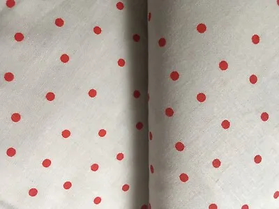 IKEA Rosali Fabric 1M 100cm Square Spot Mini Dot On Grey Lightweight Cotton New • £14.99