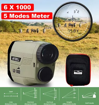 6X 1000m Golf Laser Range Finder Hunting Telescope W/Flag-Locking Slop + Battery • $124.99