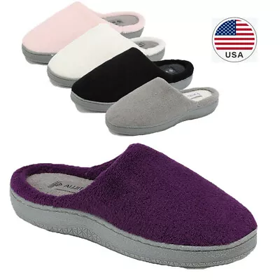 Womens Winter Memory Foam Slippers Cozy Faux Fur Comfort Slip On House Shoes • $7.99