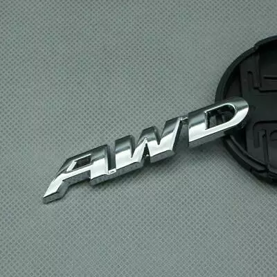 3D Chrome Metal AWD Car Trunk Rear Fender Emblem Badge Decal Sticker 4WD SUV V6 • $6.22