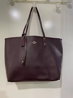 Coach Maroon Reversible Tote Handbag  • $120