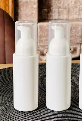 £3.99 • Buy 2x Foam Pump Bottles Plastic Portable Cleanser Foaming Bottle 100ML White