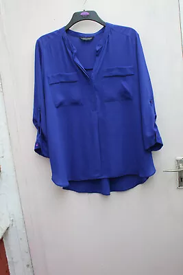 Ladies Size 18 Blue Blouse From Dorothy Perkins • £2.99