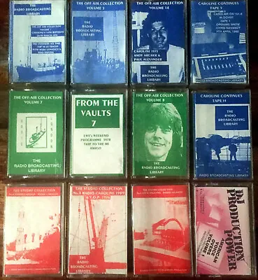 Pirate Radio Audio Tapes 12 Radio Broadcasting Library Tapes (Lot ‘G’)  Caroline • £24.99