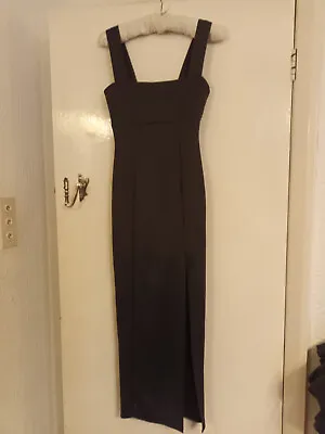 ASOS Long Black Stretch Sleeveless Evening Dinner Maxi Dress With Split Size 6 • $13.66