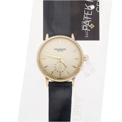 Patek Philippe Calatrava Manual Yellow Gold Ladies Strap Watch 3893J • $14950