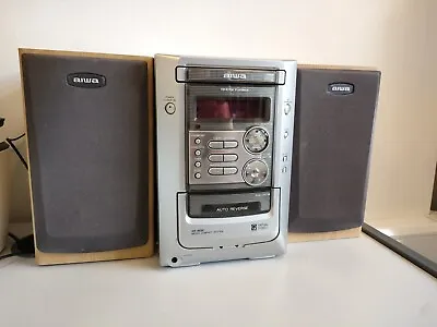 £39.99 • Buy Aiwa XR-M191 CD FM/AM Tape Player Compact System W/ Speakers GWO (MP)