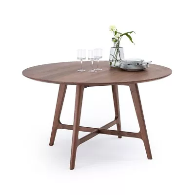 La Redoute Larsen Round Walnut Table (Seats 4-6)  RRP £1250 • £450