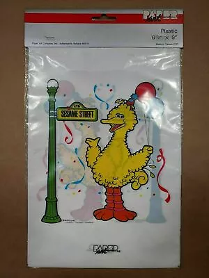 Sesame Street Big Bird Party Loot Bag Vintage New Old Stock 80s Muppets S-1C • £9.65