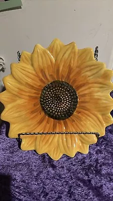 Maxcera Yellow Sunflower 11 Inch Lunch Plate • $19