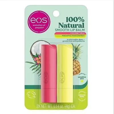 Eos | 100% Natural | Lip Balm | Coconut Milk & Pineapple Passionfruit • $7.99