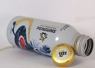 Empty Aluminum Bottle 2015 Pittsburgh Penguins Miller Lite Beer Nhl Ice Hockey • $4.75
