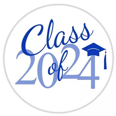 108 Graduation Label Class Of 2024  Envelope Seals - Kisses Labels -Party Favors • $3.79