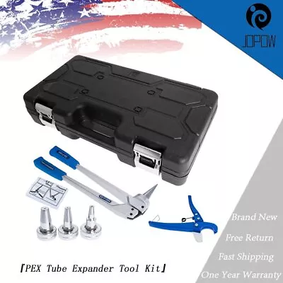 PEX Expansion Tool Kit Tube Expander With 1/2  3/4  1  Expansion Head Precision • $136.71