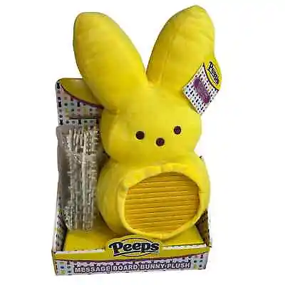 NEW Marshmallow Peeps Bunny Plush Message Board Yellow Easter Gift • $22.25