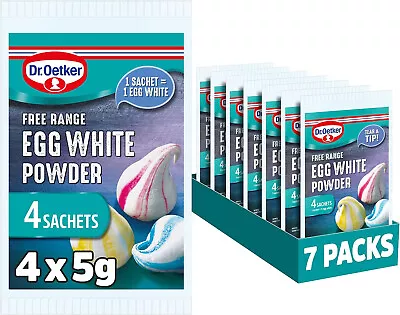 Dr. Oetker Free Range Egg White Powder Sachets 140g Pack Of 7x(4x5g) • £8.79