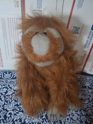 K&M International ORANGUTAN Orange Gray 14in Shaggy Soft Plush Monkey 2003  • $16.88