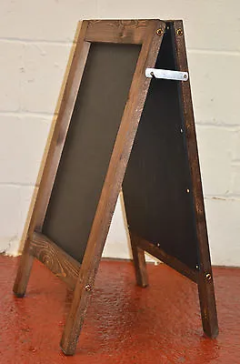 SMALL A-BOARD WITH WOODEN FRAME & CHALKBOARD FOR USE WITH LIQUID CHALK PENS Cafe • £23.99