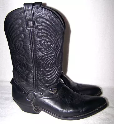 Masterson Boot Co. Womens Leather Cowboy Boots Black RB7482 Sz 8.5 M • $39.99