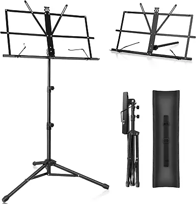 Music Stand For Sheet With Carrying Bag Metal Sheet Music Stand Portable Adjus • $19.99