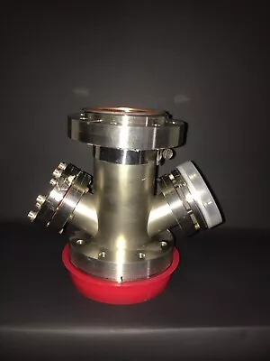 $450 • Buy Huntington High Vacuum Research Chamber 4-Way Stainless 