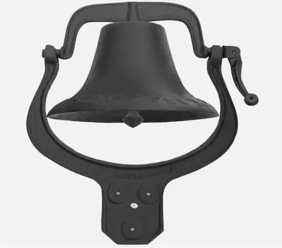 Large Cast Iron Dinner Bell Farmhouse Church School Farm Antique Vintage Style • $80.99