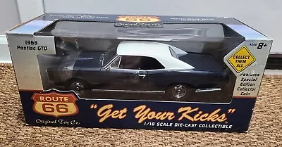 Route 66 1:18 Diecast 1966 Pontiac GTO Blue New In Box • $55