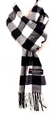 Womens Mens Winter 100% Cashmere Plaid Check Scarves Wool Scarf Scotland Made  • $7.69