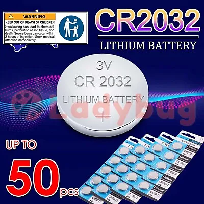 UP TO 50 Pcs CR2032 3V LITHIUM CELL Button BATTERY 2032 Batteries Car Key Toy OZ • $1.10