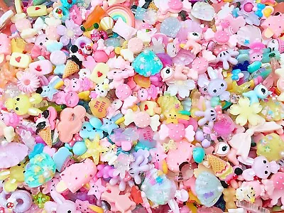 £5.25 • Buy Mixed Lot Of 20pc Flatback Kawaii Resin Cabochons For Decoden, Crafts And More