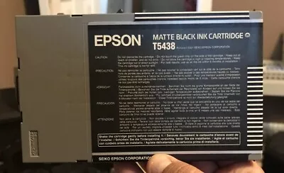 Original Epson Matte Black Ink Cartridge T5438 Stylus 4000 4400 4800 7600 9600  • $29