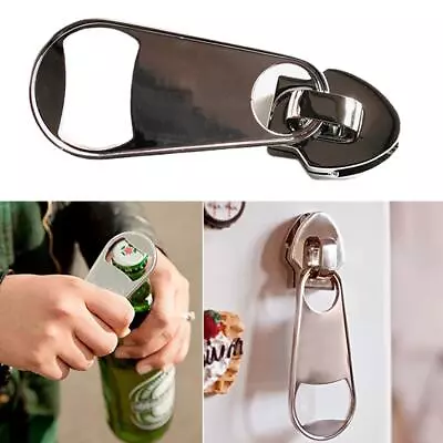 Magnetic Bottle Opener Refrigerator Magnet Zipper Shape Beer Opener UT • $7.53