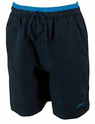 Zoggs Boy's Sandstone Swimming Shorts . Navy / Pool Blue.  For Pool Or Beach • £7.99