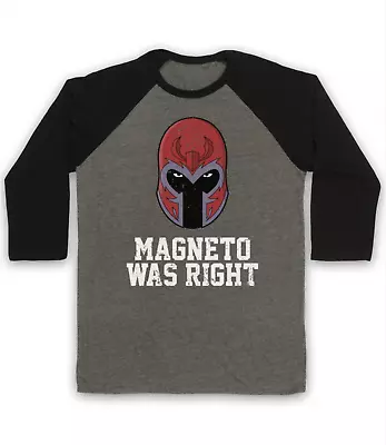 Magneto Was Right Mutant Comic X-men Slogan X-men 3/4 Sleeve Baseball T-shirt • £23.99