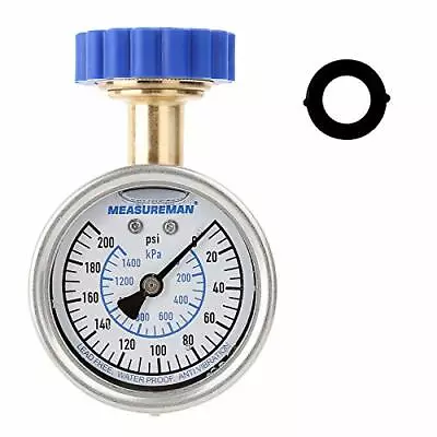 21/2Leadfree Water Proof Anti Vibration Pressure Test Gauge Garden Hose Pressure • $18.86